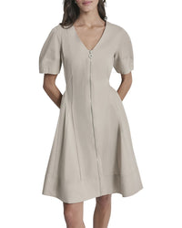 DKNY Dkny Lantern Silky Stretch Poplin Dress