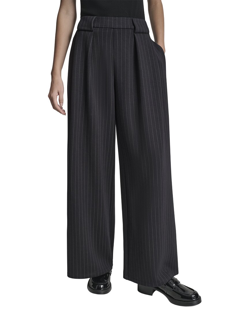 DKNY Dkny Straight Leg Pleated Pinstripe Pant