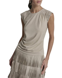 DKNY Dkny Stud Sleeve Top
