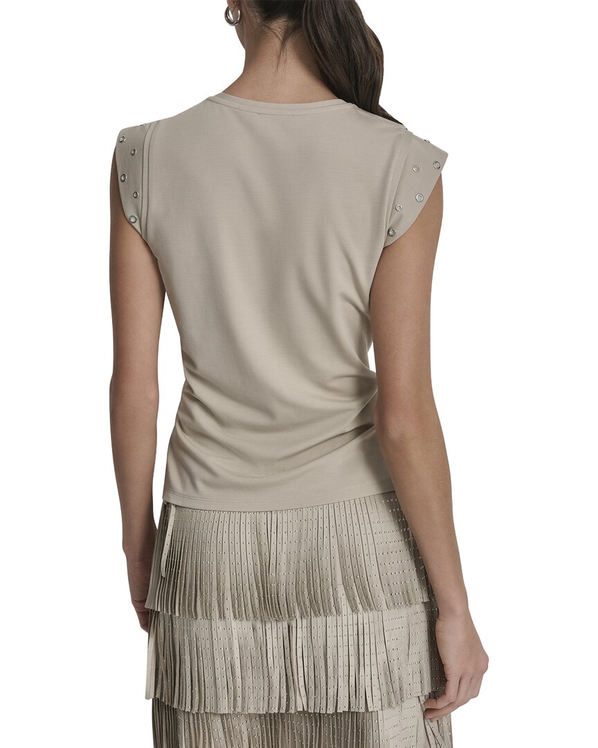 DKNY Dkny Stud Sleeve Top