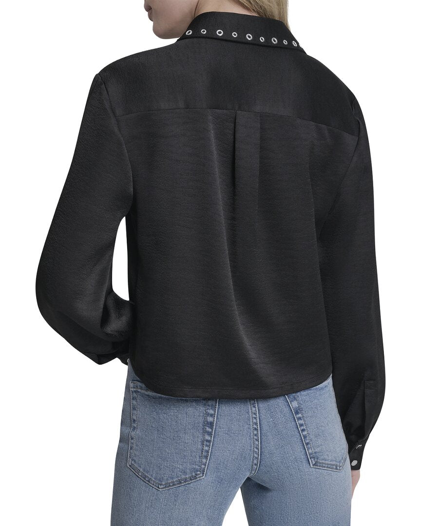 DKNY Dkny Stud Collar Y-Neck Shirt