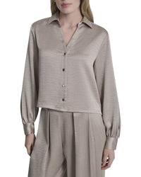 DKNY Dkny Stud Collar Y-Neck Shirt