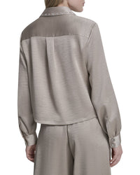 DKNY Dkny Stud Collar Y-Neck Shirt