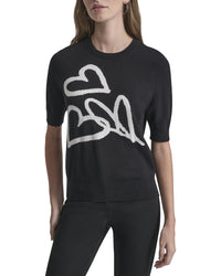 DKNY Dkny Graffiti Hearts Sweater