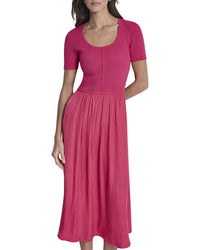 DKNY Dkny Mix Media Spun Sweaterdress