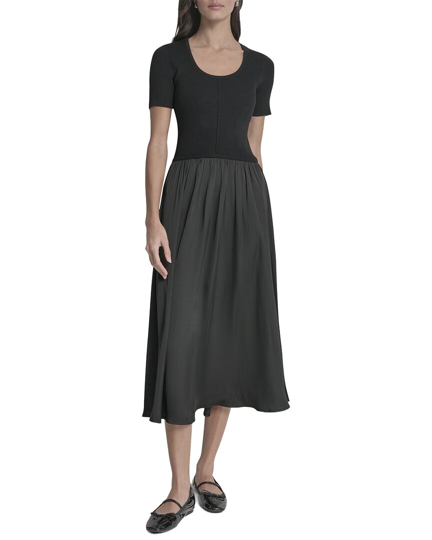 DKNY Dkny Mix Media Spun Sweaterdress