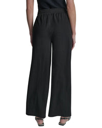 DKNY Dkny Pull-On Mini Logo Linen-Blend Pant