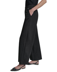 DKNY Dkny Pull-On Mini Logo Linen-Blend Pant