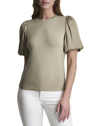 DKNY Dkny Mix Media Knit Top