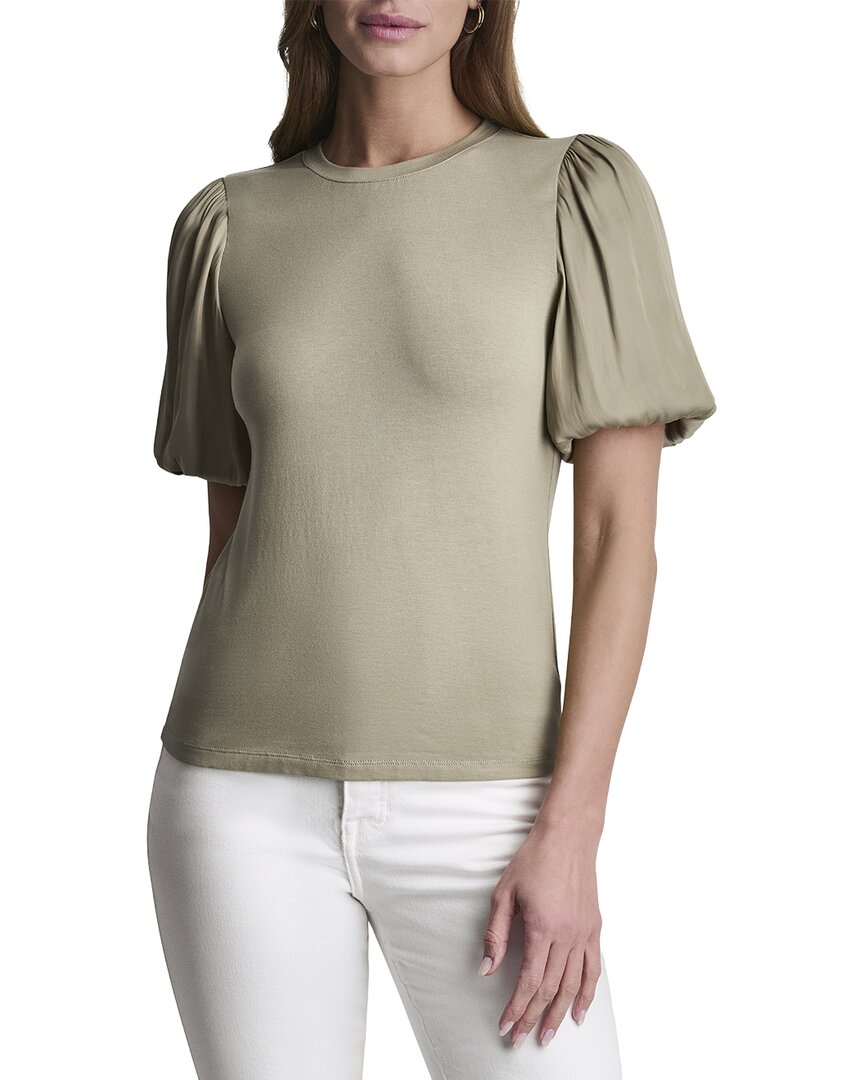 DKNY Dkny Mix Media Knit Top