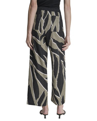 DKNY Dkny Printed Linen-Blend Drawstring Pant