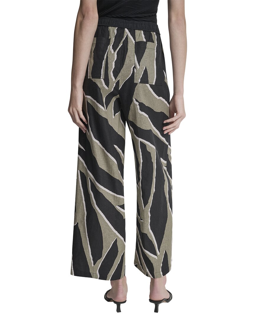 DKNY Dkny Printed Linen-Blend Drawstring Pant