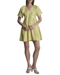DKNY Dkny Pleated Contrast Stitch Dress