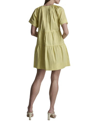 DKNY Dkny Pleated Contrast Stitch Dress
