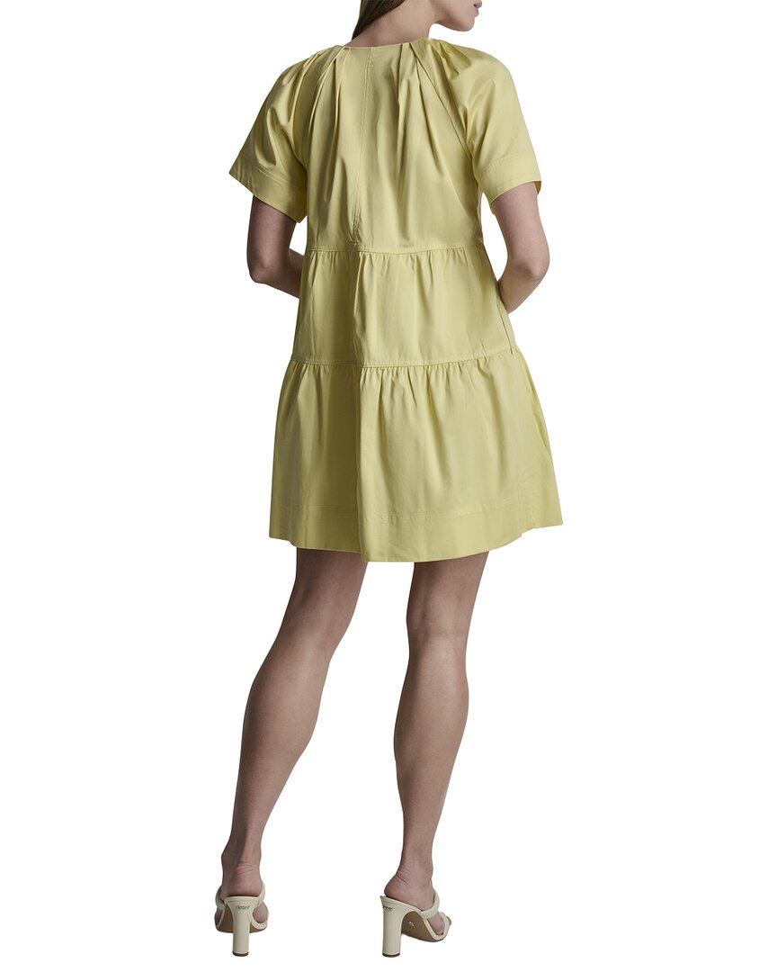 DKNY Dkny Pleated Contrast Stitch Dress