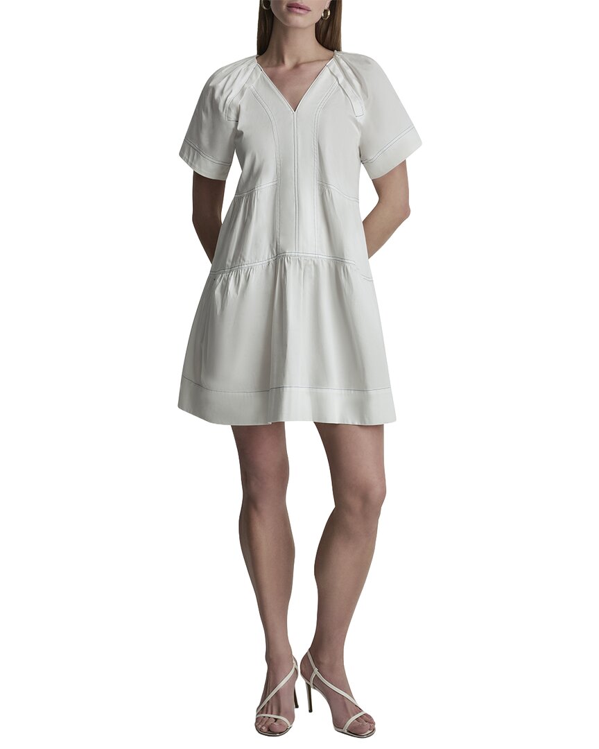 DKNY Dkny Pleated Contrast Stitch Dress