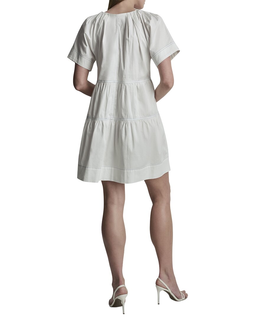 DKNY Dkny Pleated Contrast Stitch Dress