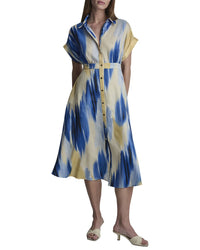 DKNY Dkny Printed Supple Satin Shirtdress