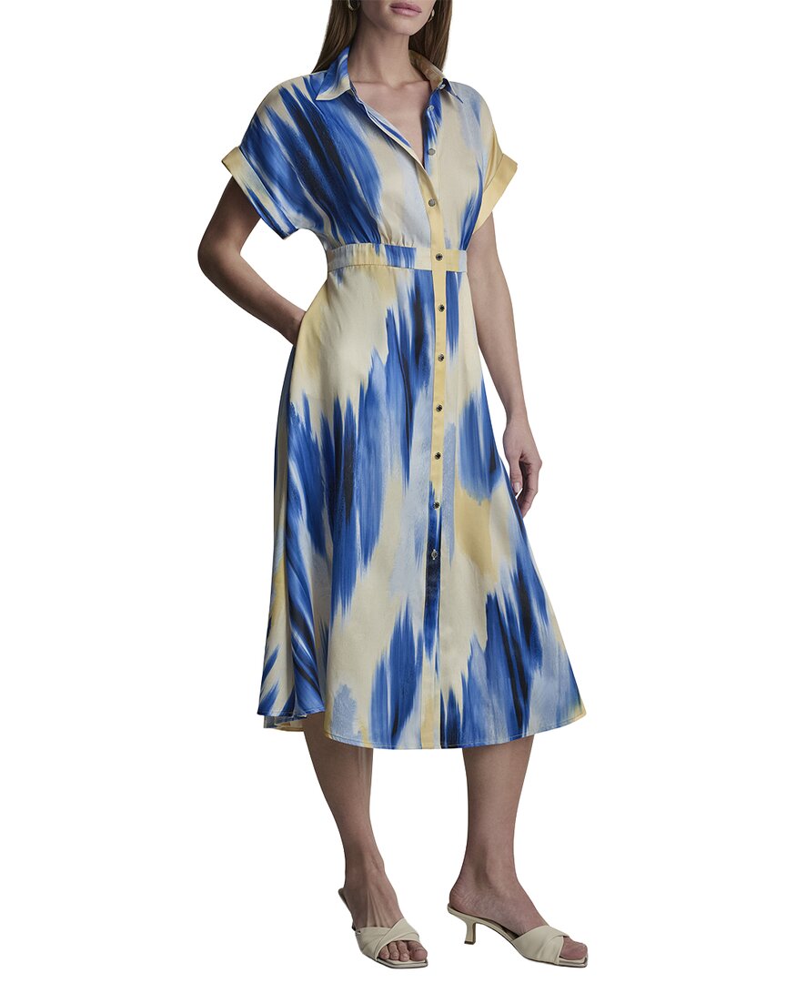 DKNY Dkny Printed Supple Satin Shirtdress