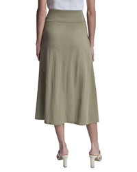 DKNY Dkny Arid Pique Mini Logo Emblem Slit Skirt