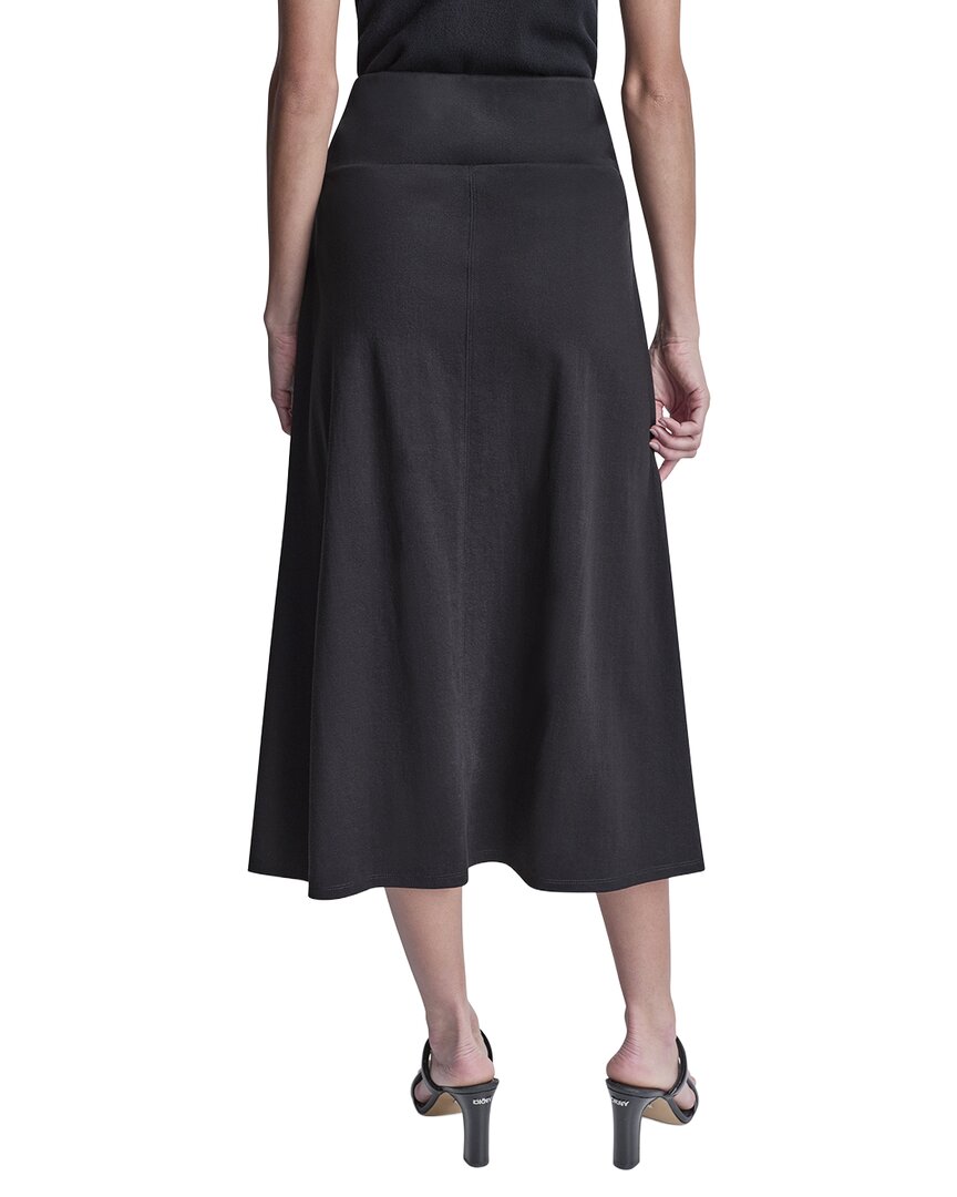DKNY Dkny Arid Pique Mini Logo Emblem Slit Skirt