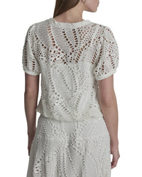 DKNY Dkny Crochet Leaf Top