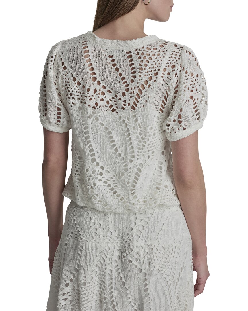 DKNY Dkny Crochet Leaf Top