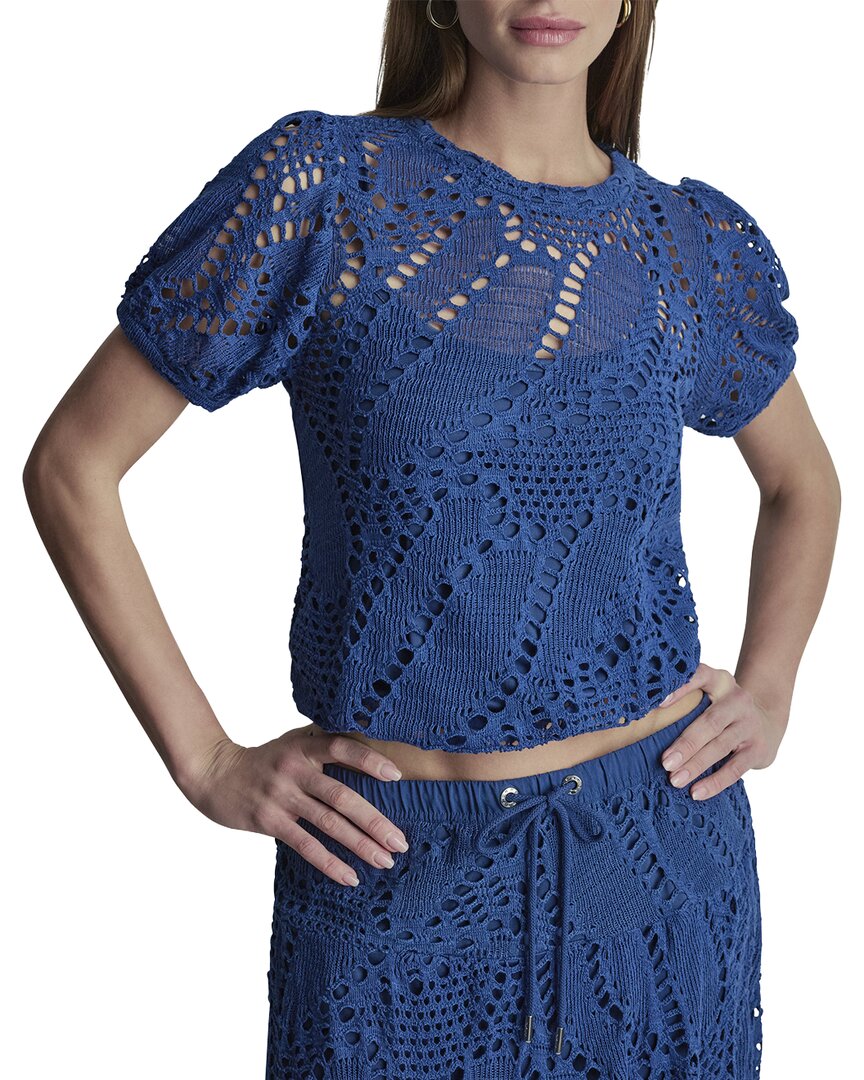 DKNY Dkny Crochet Leaf Top