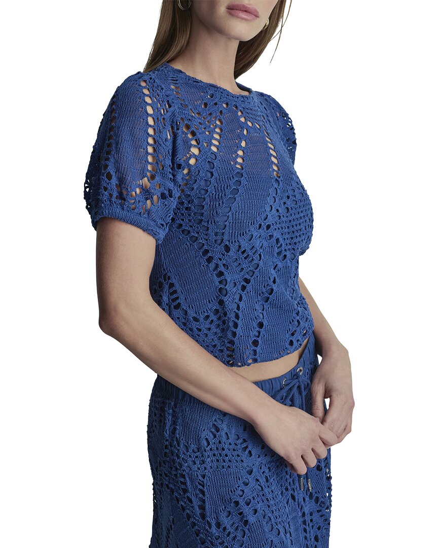 DKNY Dkny Crochet Leaf Top