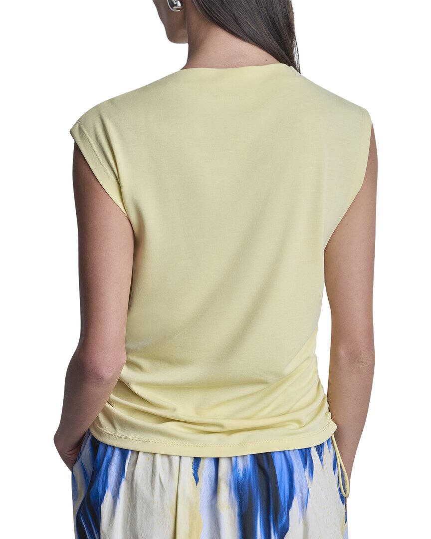 DKNY Dkny Side Ruch Pique Top