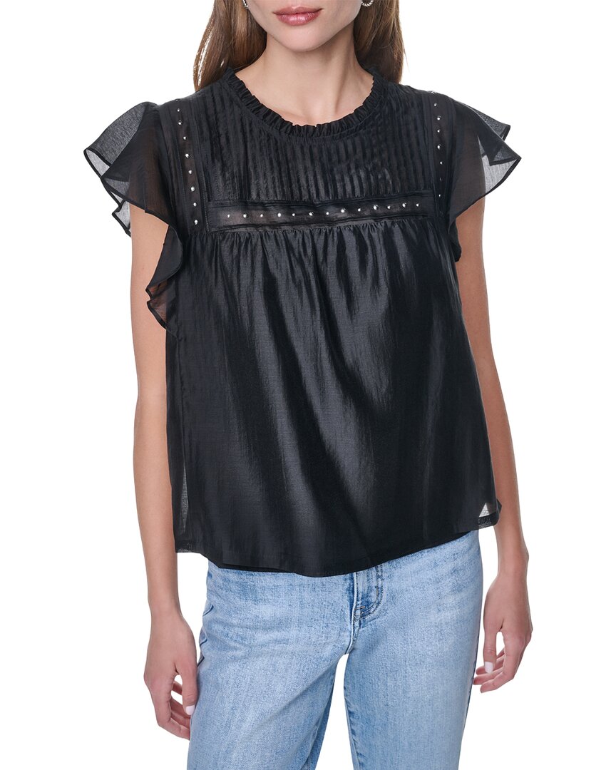 DKNY Dkny Pleated Studded Top