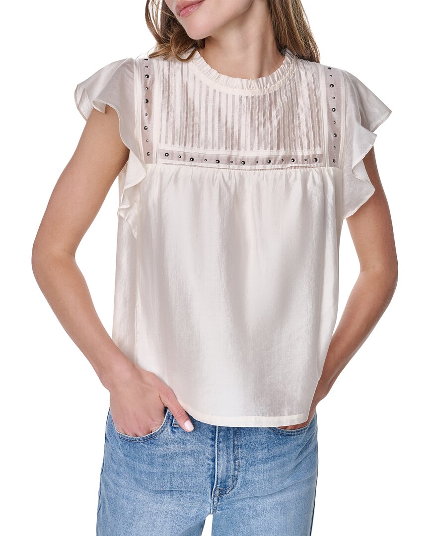 DKNY Dkny Pleated Studded Top
