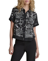DKNY Dkny Printed Camp Shirt