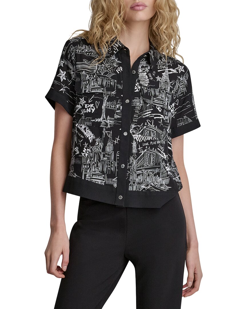 DKNY Dkny Printed Camp Shirt