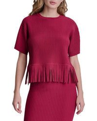 DKNY Dkny Fringe Sweater