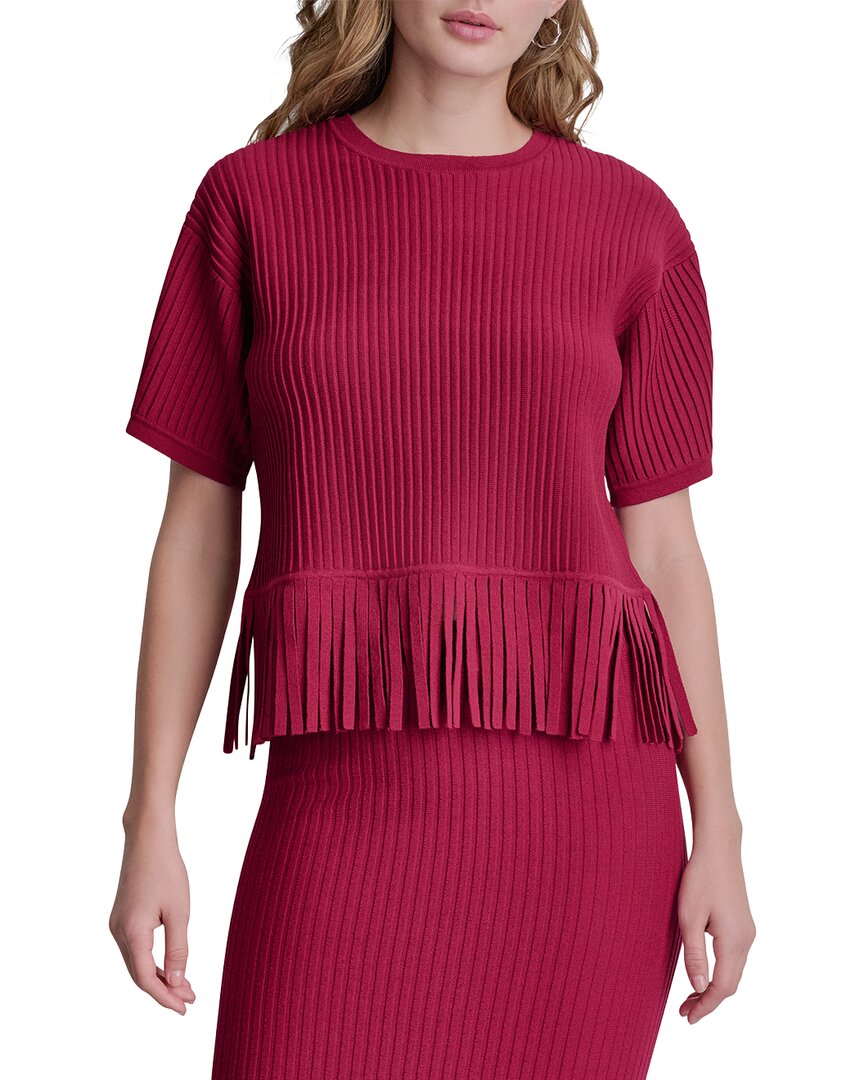DKNY Dkny Fringe Sweater