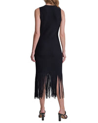 DKNY Dkny Fringe Sweaterdress