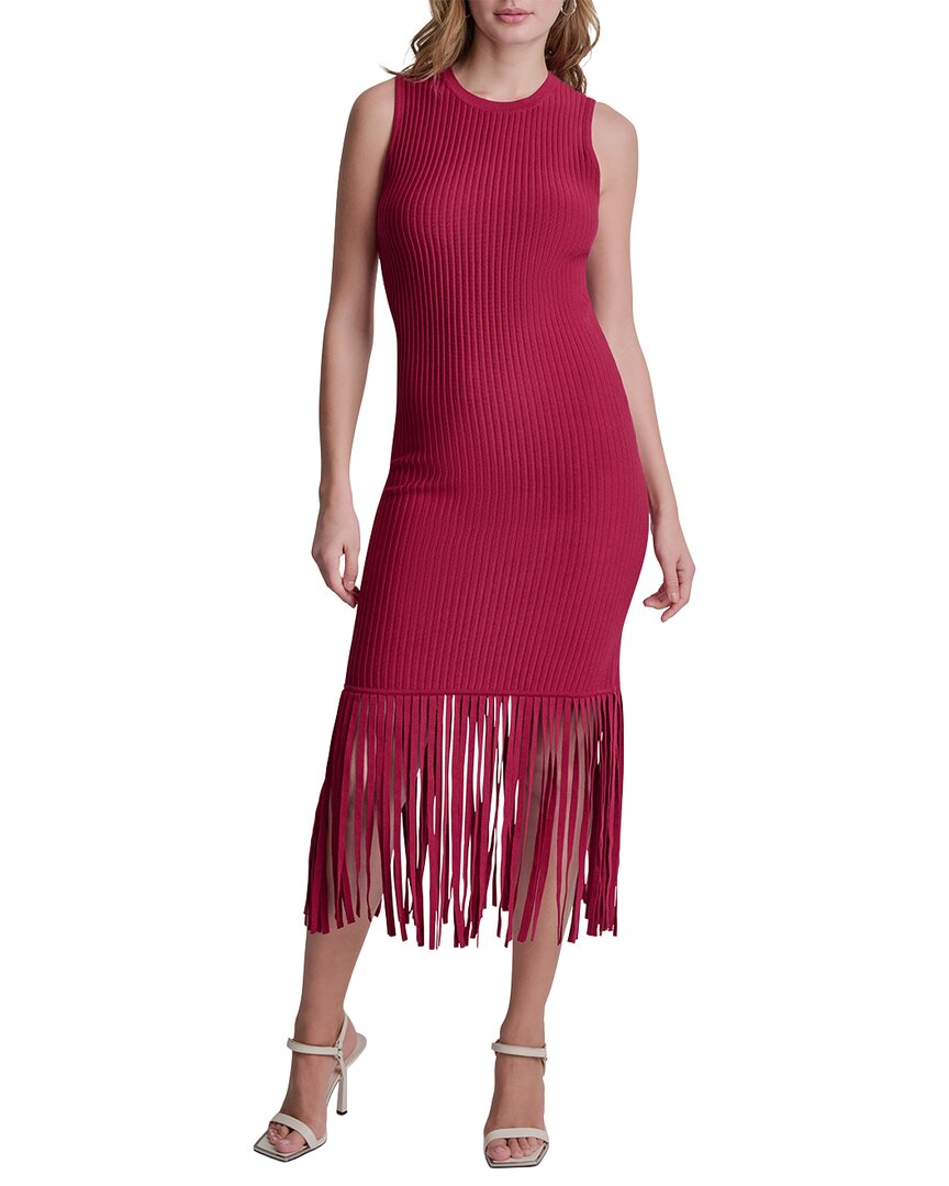DKNY Dkny Fringe Sweaterdress