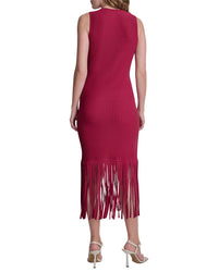 DKNY Dkny Fringe Sweaterdress