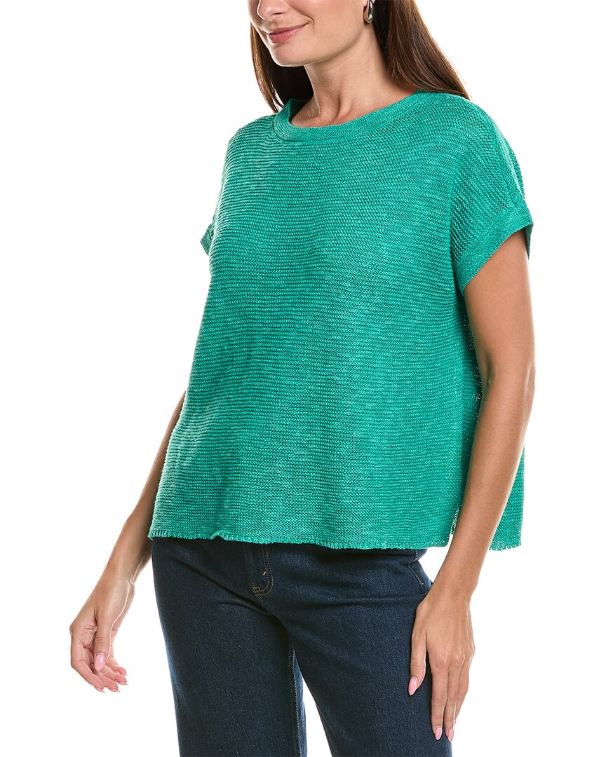 EILEEN FISHER Eileen Fisher Bateau Neck Linen-Blend Sweater