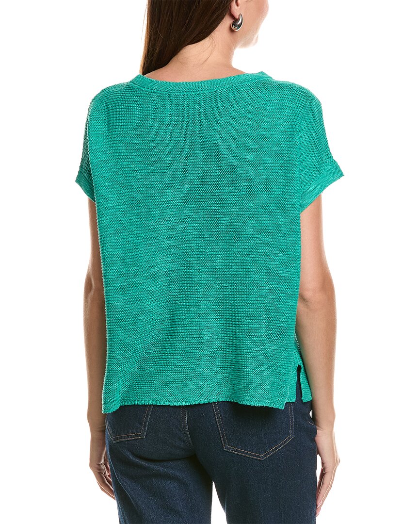 EILEEN FISHER Eileen Fisher Bateau Neck Linen-Blend Sweater