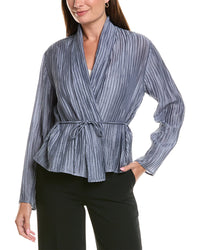 EILEEN FISHER Eileen Fisher High Collar Linen Jacket