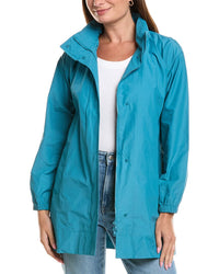 EILEEN FISHER Eileen Fisher Petite Stand Collar Long Coat