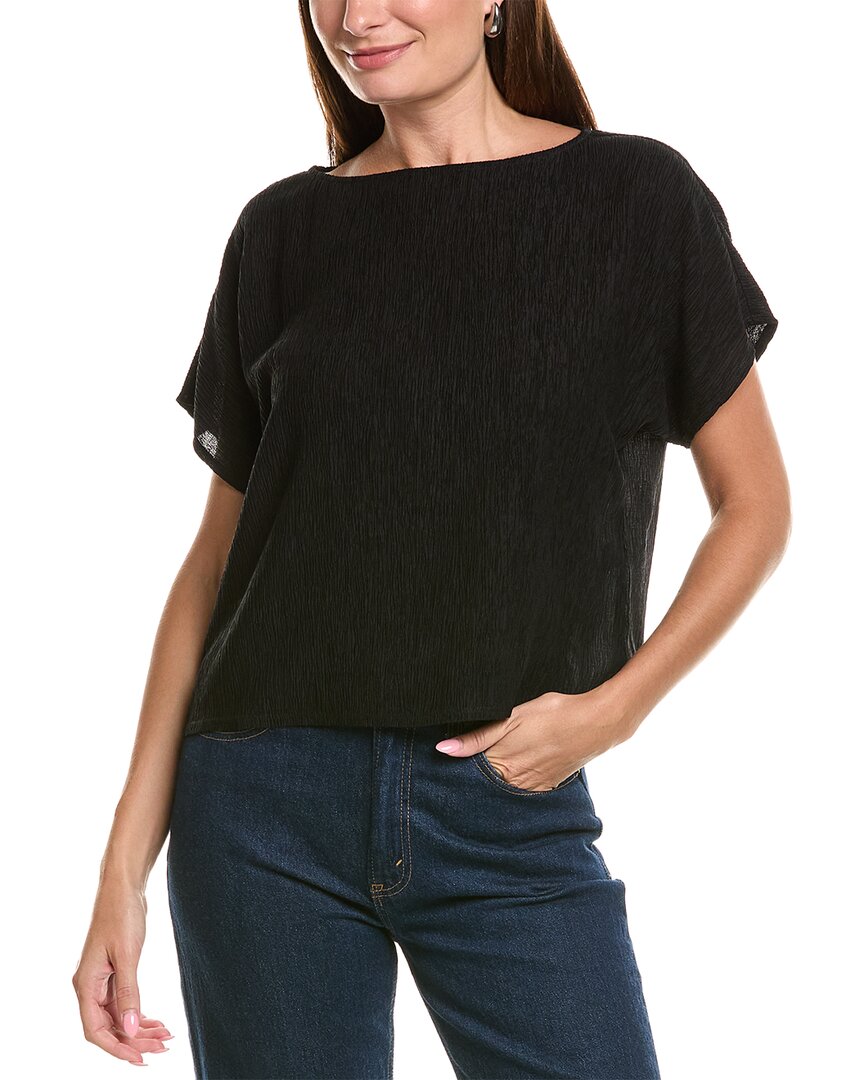 EILEEN FISHER Eileen Fisher Woven Plissé Top