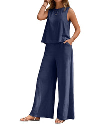 Bella Desert 2Pc Top & Pant Set