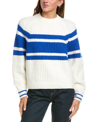 Madewell Stripe Apres Stevie Cozy Wool-Blend Pullover