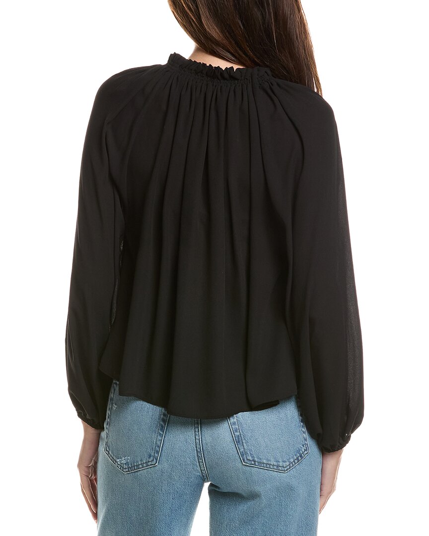 Madewell Long Sleeve Tie Neck Top