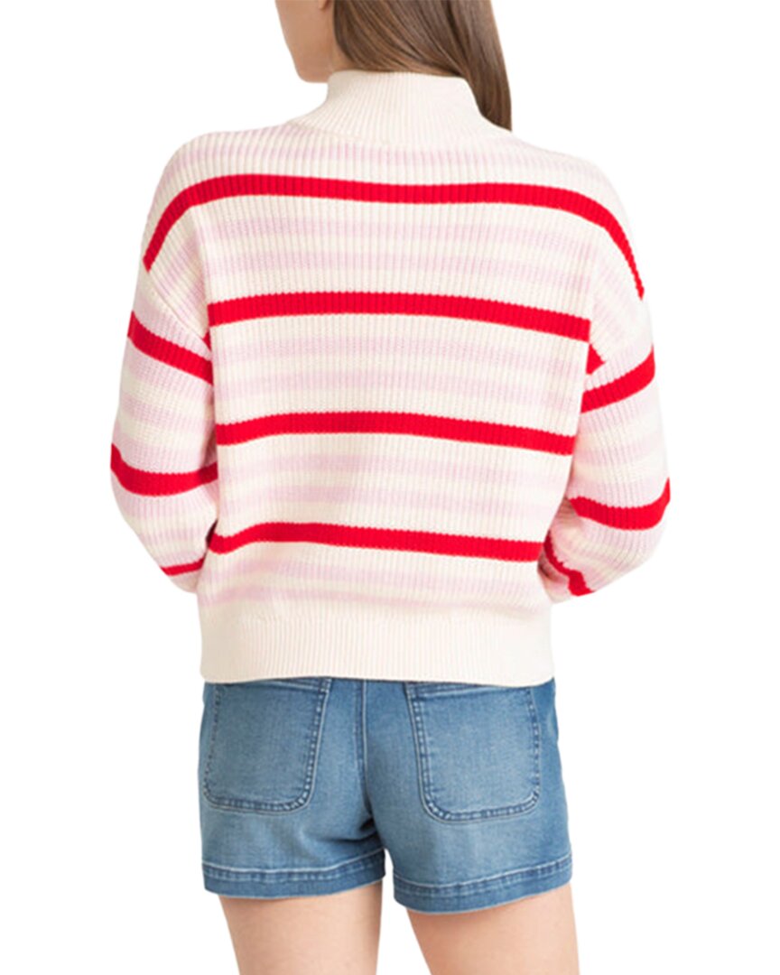 Draper James Draper James Mixed Stripe Zip Up Pullover