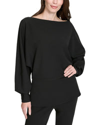 Halston Halston Long Sleeve Dolman Blouse