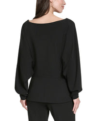 Halston Halston Long Sleeve Dolman Blouse
